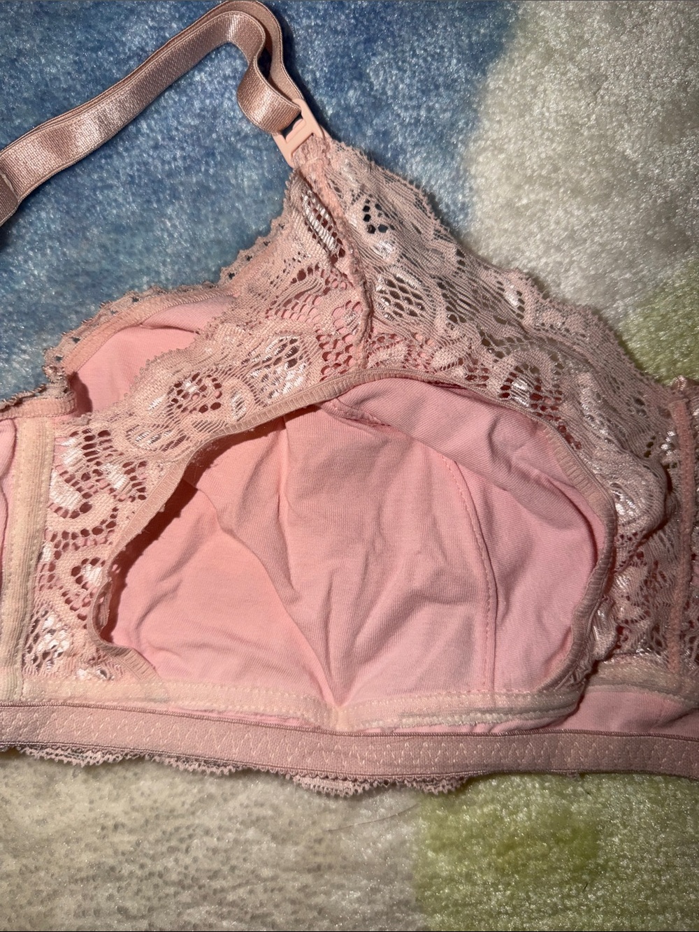 Belabumbum Blush Pink Lace Nursing Bralette - Picture 10 of 14
